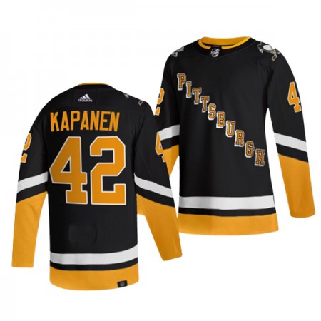Pittsburgh Penguins Hockeydrakt Kasperi Kapanen 42 Svart Tredje Adidas Authentic - Herre